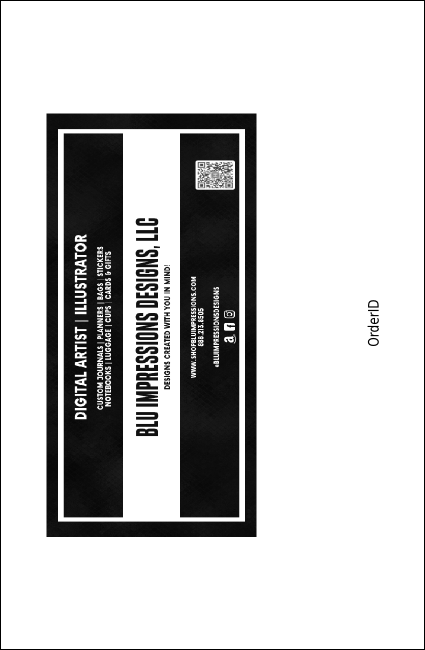 Galaxy Hip Hop Black and White Drink Ticket Product Back