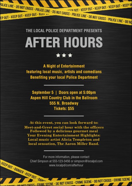 Police Caution Tape Club Flyer Product Front